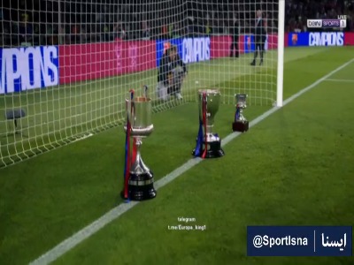 نمایش 3 گانه داخلی و قرار دادن هر 3 جام روی خط دروازه مونتجویک