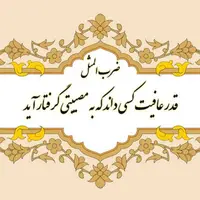  ضرب المثل/ قدر عافیت کسی داند که به مصیبتی گرفتار آید
