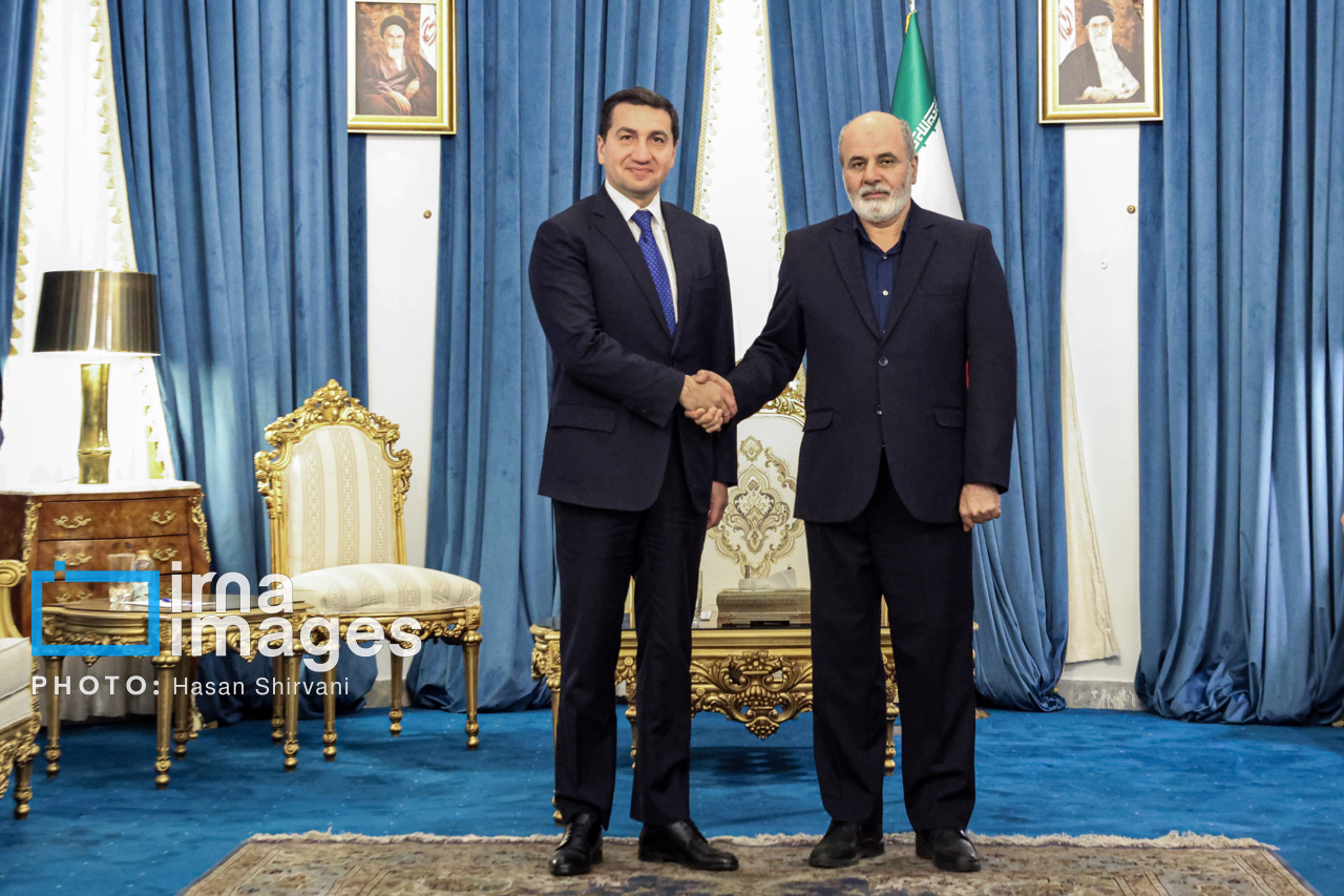 عکس/ دیدار رئیس دپارتمان سیاست خارجی جمهوری آذربایجان با دبیر شورای عالی امنیت ملی