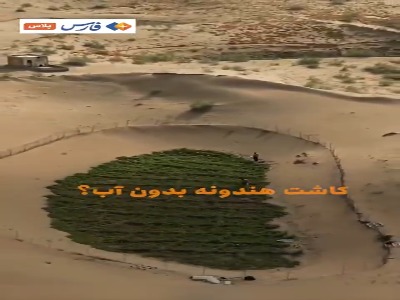 کاشت هندوانه وسط کویر!