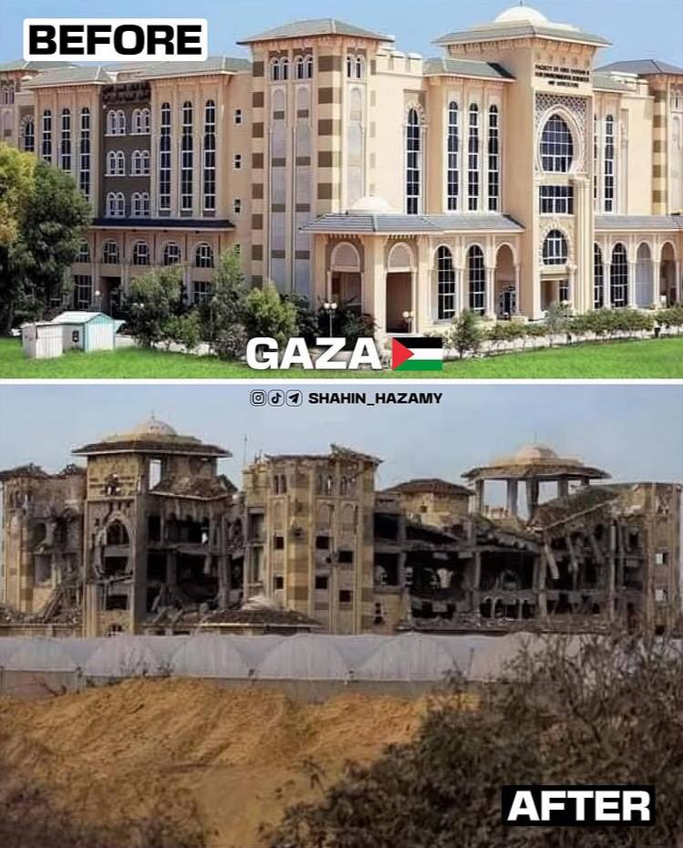 عکس/ تلخ و دردناک؛ مثل غزه قبل و‌ بعد از تجاوز وحشیانه ارتش رژیم اسرائیل