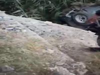 تصادف قطار با جیپ در مهاباد