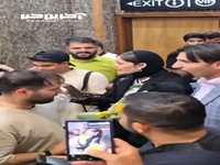 فرشته حسینی، نوید پورفرج و مهران غفوریان در اکران مردمی فیلم «بی‌ سر‌ و صدا»
