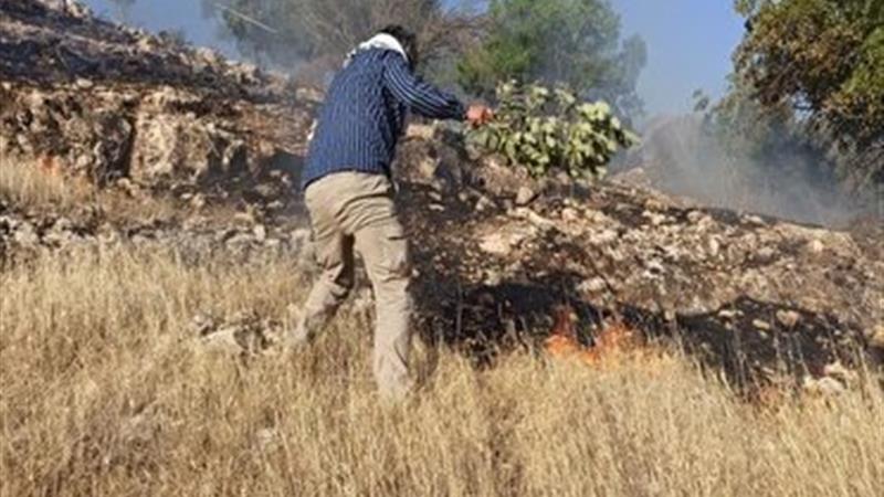 مهار آتش‌سوزی در مراتع نوار مرزی شهرستان‌های سرپل ذهاب و قصرشیرین