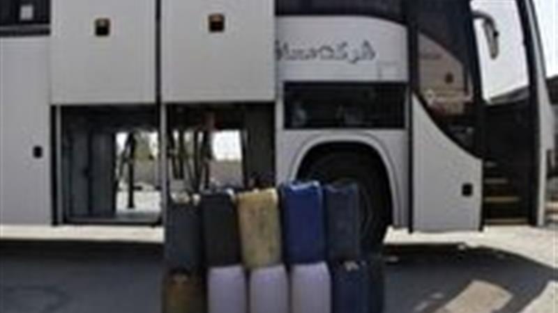 توقیف ۴ دستگاه اتوبوس حامل سوخت قاچاق در نهبندان