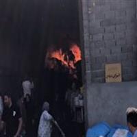 اطفای حریق در واحد تولید لوازم پزشکی در دیباج
