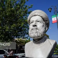 عکس/ رونمایی سردیس شهید رئیسی در میدان پاستور تهران