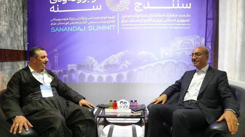 دیدار استانداران کرمانشاه و سلیمانیه گام تازهای در توسعه همکاری مرزی