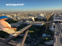 اقدام خطرناک یک جوان روی اسکلت ساختمان