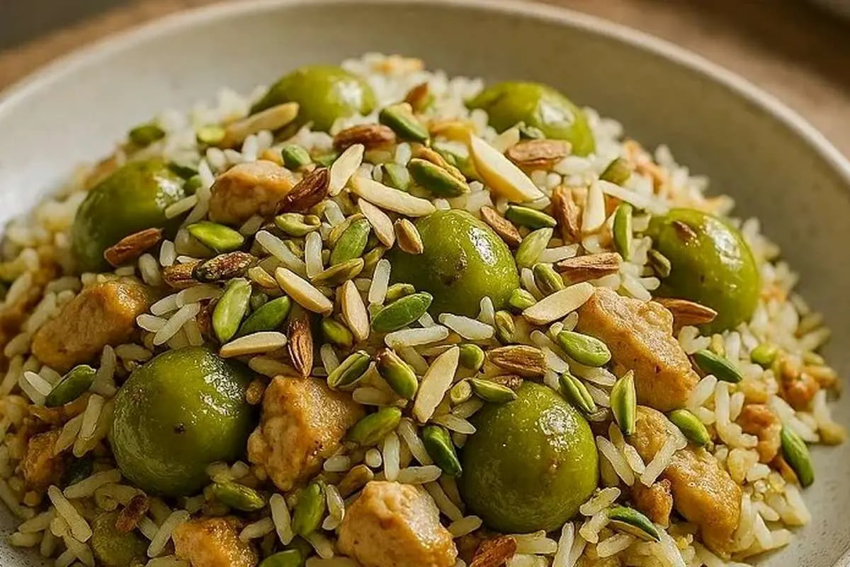 گوجهسبز پلو؛ یک غذای مجلسی جدید و ارزان