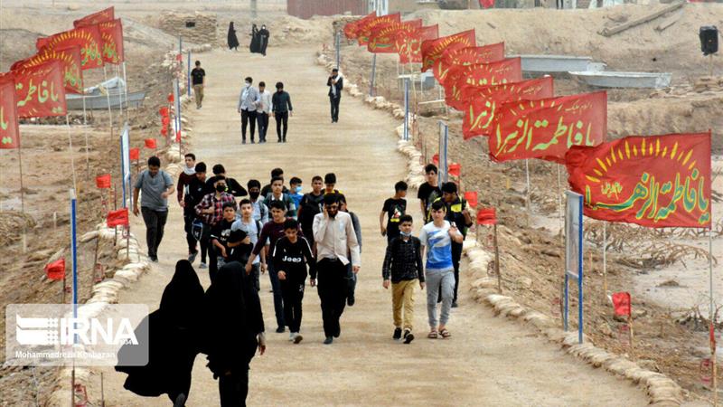 تجدید میثاق رزمندگان لرستانی با آرمانهای شهدا در یادمان شهید بروجردی
