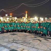 حضور خادمین هیئت متوسلین حضرت زینب (س) کنگان در چایخانه رضوی