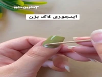 یک طرح جالب و دخترونه برای لاک ناخن