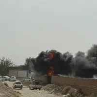 حریق گسترده انبار ضایعات در گناباد مهار شد