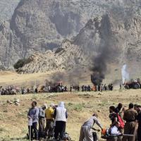 مانور بزرگ اطفای حریق در مراتع و جنگل‌های کرمانشاه برگزار شد
