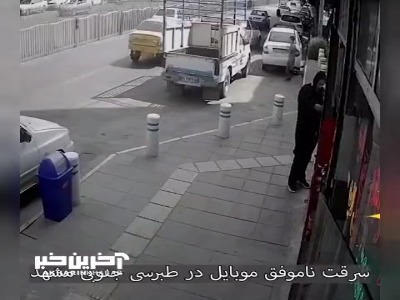 فیلم لحظه جدال یک زن با دزد موبایل