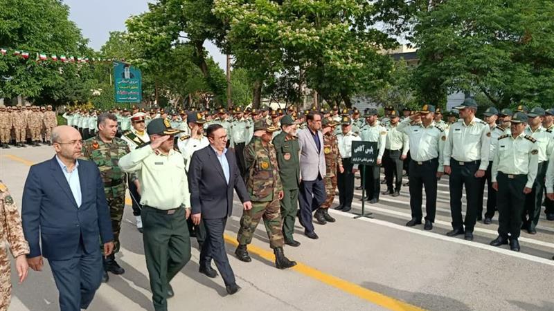 صبحگاه مشترک نیروهای مسلح قزوین برگزار شد