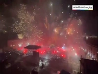 آتش بازی هواداران ناپولی پس از قهرمانی در سری آ