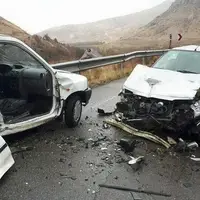 برخورد مرگبار پژو 405 و پراید با 5 کشته و زخمی 