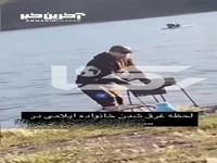 لحظه واژگونی پدل‌بورد در سنندج 