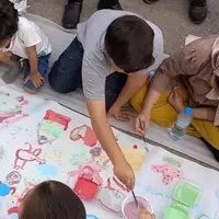 نقاشی یک کیلومتری کودکان در مراغه