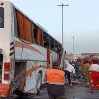 انحراف اتوبوس حامل دانش‌آموزان در محور قزوین 