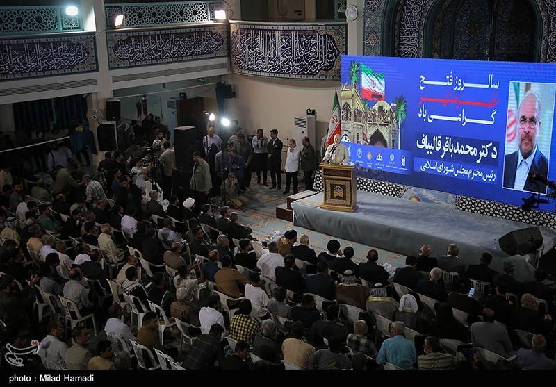 عکس/ مراسم سالروز فتح خرمشهر با حضور رئیس مجلس