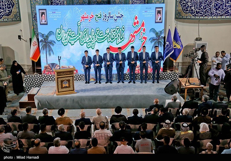 عکس/ مراسم سالروز فتح خرمشهر با حضور رئیس مجلس