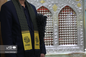 غبارروبی مضجع شریف حرم فرزند امام جواد(ع)