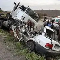 تصادف شدید پراید و تریلی در مسجدسلیمان با ۶ مصدوم