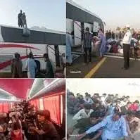 اتوبوس مسافربری با ۵۰ سرنشین تبعه خارجی توقیف شد