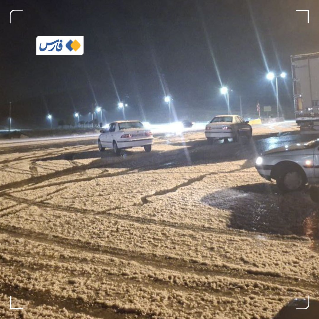 برف بهاری در گردنۀ اسدآبادِ همدان 