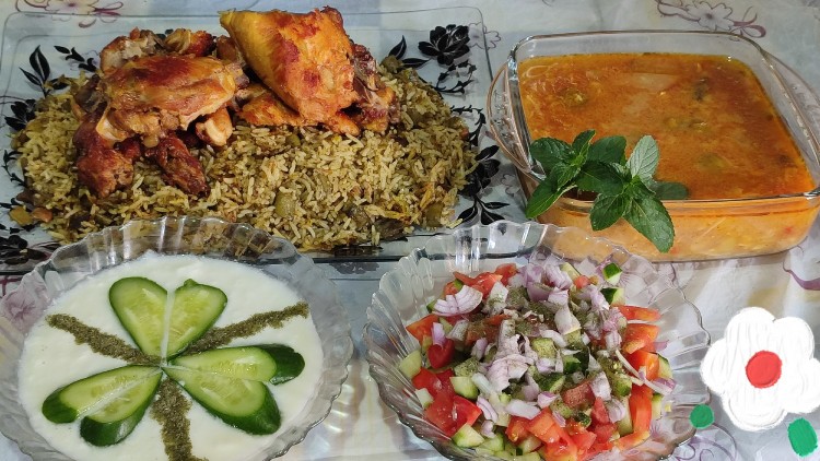 از شما/تایم ناهار،باقالی پلووتیکه های مرغ سرخ شده وسوپ جووورمیشل😋