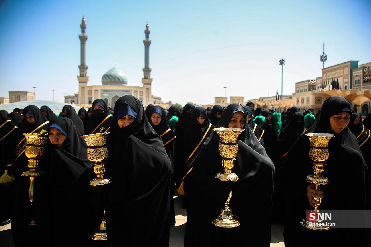 عکس/ عزاداری خادمان حرم حضرت معصومه (س) در روز شهادت امام جواد (ع)