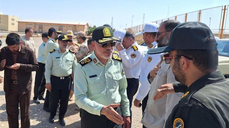 فرمانده قرارگاه اربعین فراجا از زیر ساخت‌های مرز مهران بازدید کرد