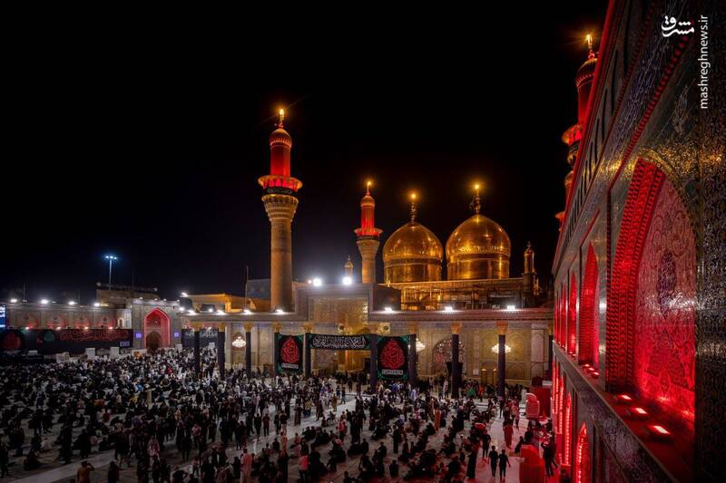 عکس/ حال و هوای کاظمین در شب شهادت جوادالائمه(ع)