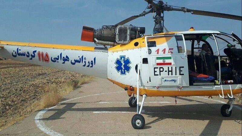 اورژانس هوایی کردستان هشت ماموریت انجام داد