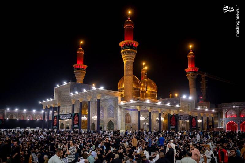 عکس/ حال و هوای کاظمین در شب شهادت جوادالائمه(ع)