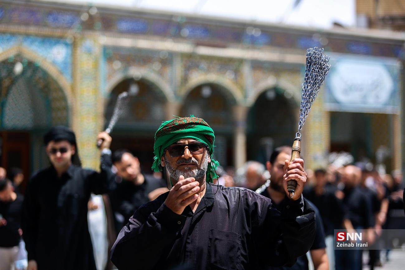عکس/ عزاداری خادمان حرم حضرت معصومه (س) در روز شهادت امام جواد (ع)