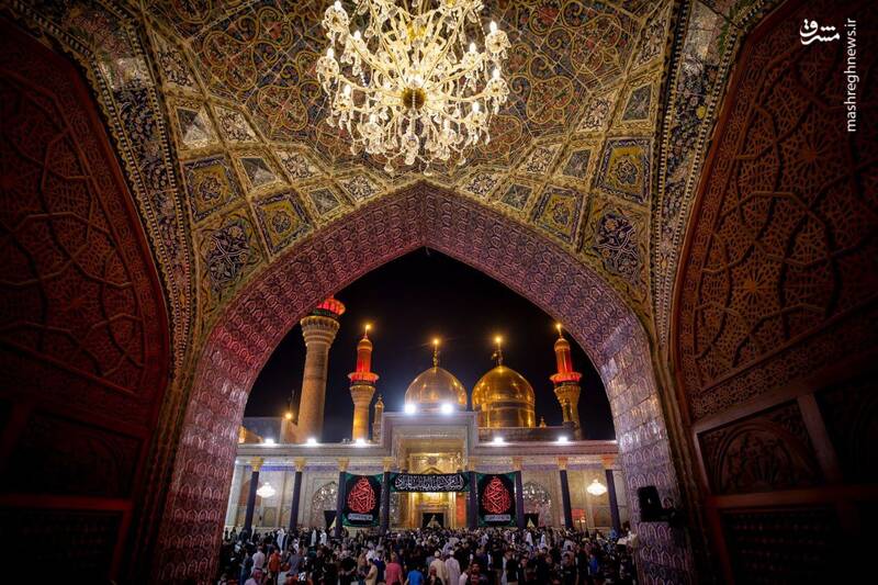 عکس/ حال و هوای کاظمین در شب شهادت جوادالائمه(ع)