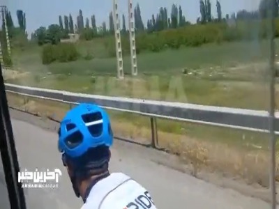 اقدام عجیب دوچرخه‌سوار تیم ویراید در تور ایران-آذربایجان