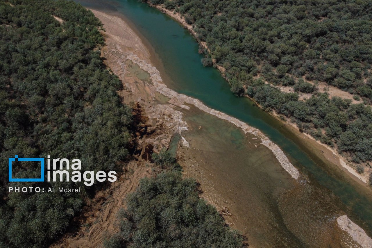 عکس/ نشت نفت به رودخانه مارون در خوزستان