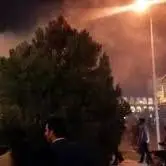 آتش گرفتن درخت در میدان نقش جهان اصفهان