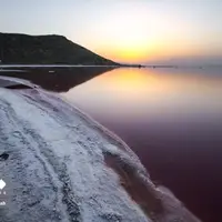 عکس/ دریاچۀ صورتی شیراز