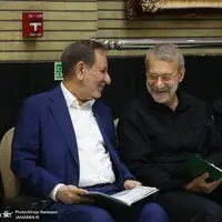 حضور لاریجانی، جهانگیری و هاشمی در مراسم ختم مادر محمد عطریانفر