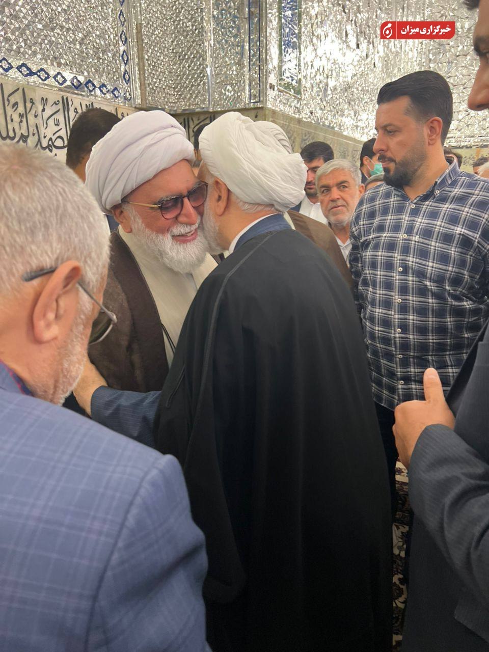عکس/ تصاویری از دیدار تولیت آستان قدس‌رضوی با رئیس قوه قضاییه در حرم مطهر