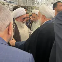 عکس/ تصاویری از دیدار تولیت آستان قدس‌رضوی با رئیس قوه قضاییه در حرم مطهر