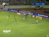 موقعیت خطرناک روی دروازه استقلال، حسینی توپ را مهار کرد