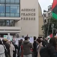 تجمع اعتراضی به نحوه پوشش حملات صهیونیست‌ها به غزه در پاریس