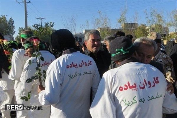 بدرقه کاروان پیاده مشهد به کربلا در صبح جمعه